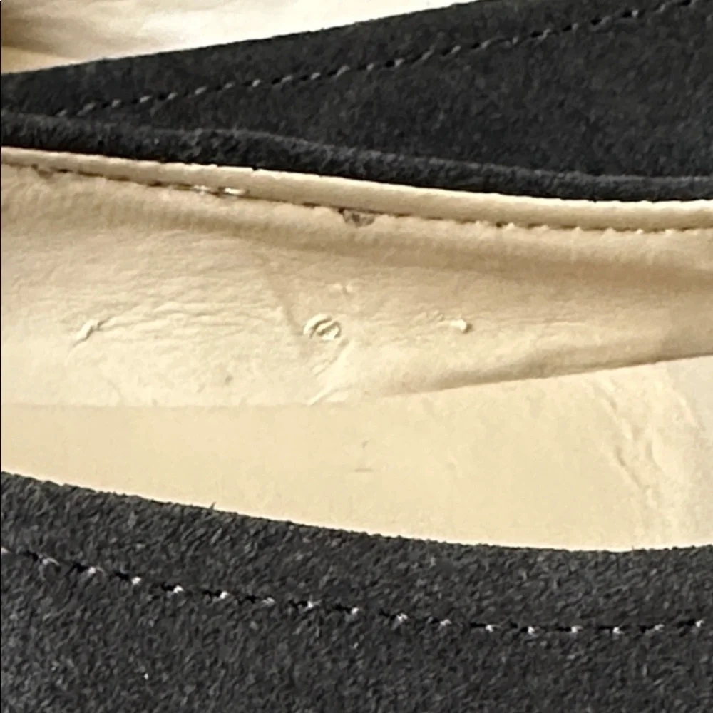 Lands End Suede Ballet Flats Brown Size 5.5 Rubber Sole Flaw